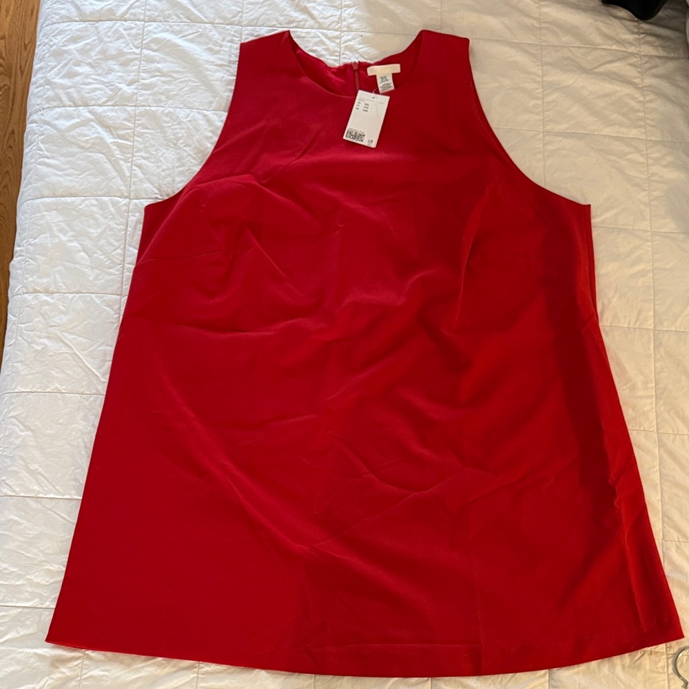 H&M Red Sleeveless Mini Dress